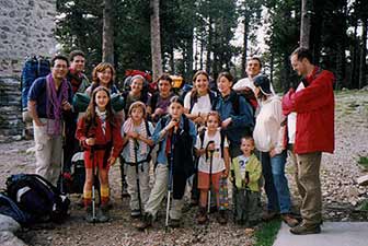 El grup un cop arribats al refugi