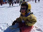 Pau, la seva primera esquiada